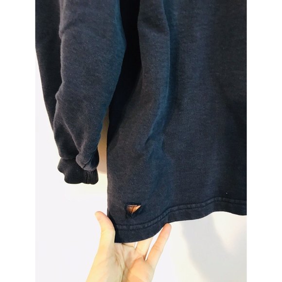 Hard Rock Cafe London Sweater Mens Large Blue Flaw - Picture 6 of 6